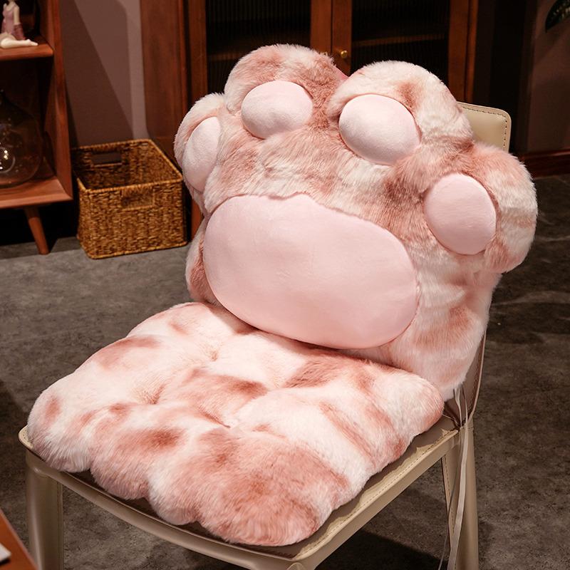 40x90cm Cute Cat Paw Cushion Single Casual Office Chair 2-In-1 Seat Cushion Home Sofa Soft Cushion Bay Window Tatami Futon Mat