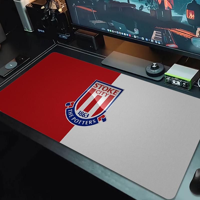 Stoke City FC Mouse Pad Large Gaming Table Cushion Non-slip Laptop Tablet Big Mousepad XXL Mat Mini PC Playmat With Lock Edge_xia