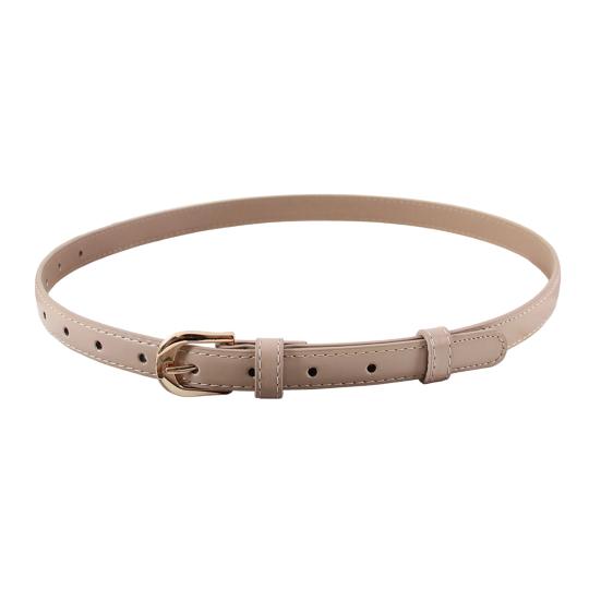 Women Belt Imitation Leather Adjustable Length Thin Belt Solid Color Dress Shirt Tops Waistband Fashion Accessories