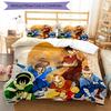 Set di biancheria da letto con motivo Avatar The Last Airbender da 3 pezzi, set copripiumino include copripiumino e federe, perfetta decorazione per la camera da letto per tutte le stagioni e regalo