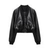 Women's Coat 2026 New Vintage Leather Imitation Bomber Jacket Coat Cool Style Top