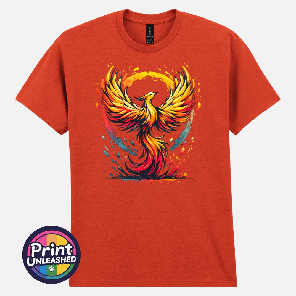 Phönix Vogel T-Shirt Mythischer Feuervogel Grafik-T-Shirt Fantasy Unisex Oberteil Geschenk S2XL