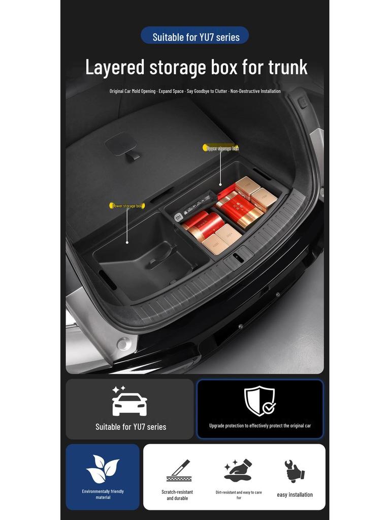 Xiaomi YU7 Car Trunk Lower Layer Hidden Storage Box