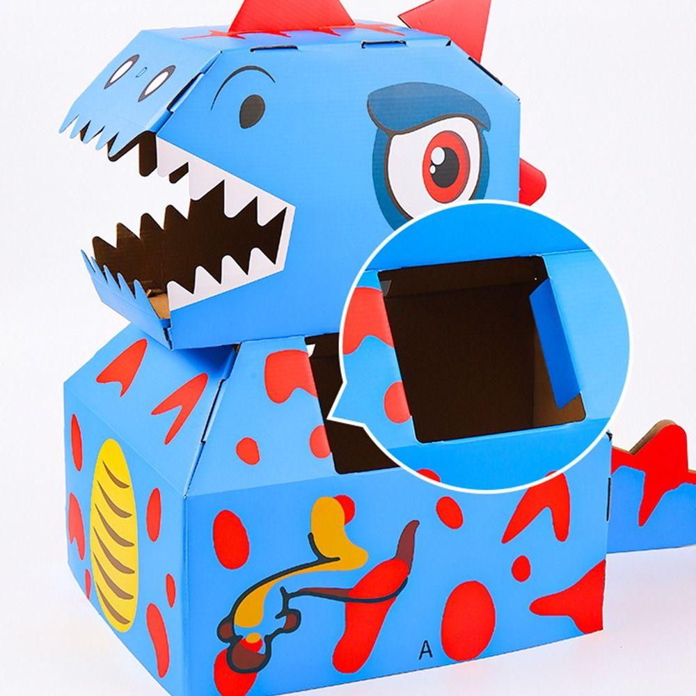 Handmade Cardboard Box Dinosaur Toy Paper Originality Male