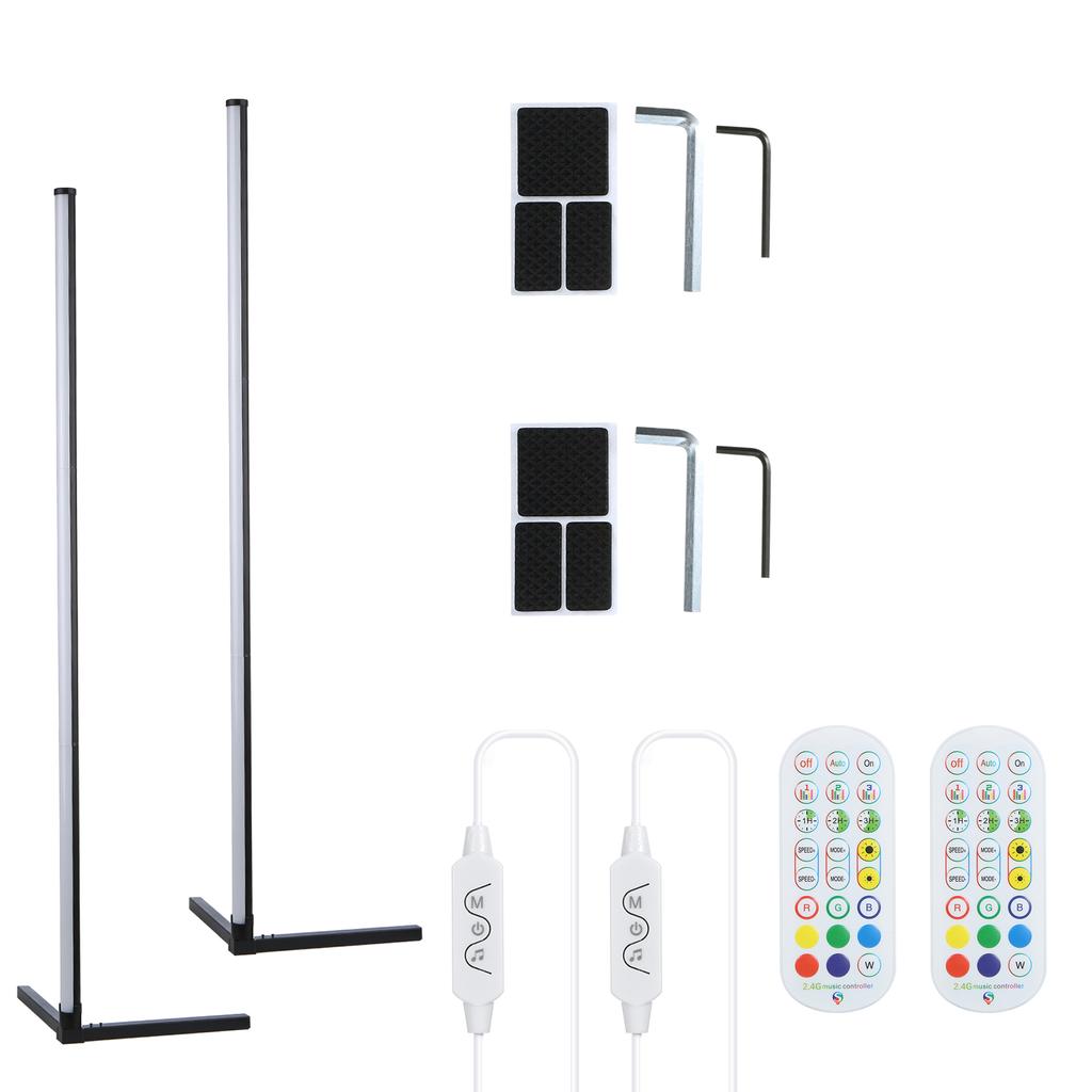 Neoglint D C5V BT Connected 72 LEDs Corner Floor Lamp RGB Standing Light with Controller Supported Phones App Control/ Music
