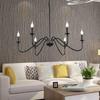 Modern Minimalist Iron Chandelier – Creative Living Room, Restaurant, Bedroom & Study Candle Light Lamp