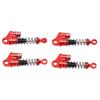 4pcs RC Shock Absorbers Red Aluminum Alloy High Elastic Spring Metal Shock Absorbers for Scx24 for
