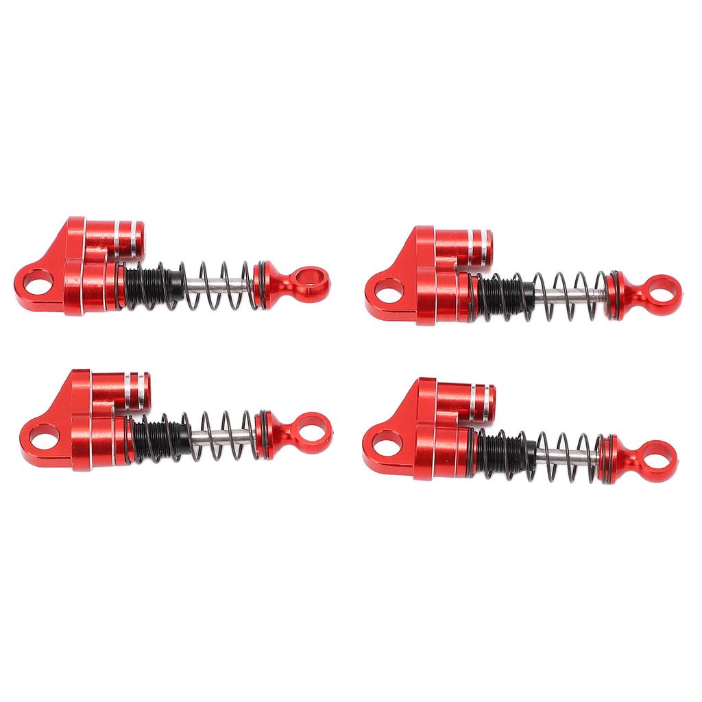4pcs RC Shock Absorbers Red Aluminum Alloy High Elastic Spring Metal Shock Absorbers for Scx24 for