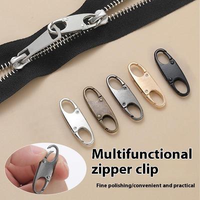 2Pcs Zipper Clip Theft Deterrent Double Opening Zippers Pull Replacement Detachable Zipper Connectors Zipper Lock Carabiner Clip