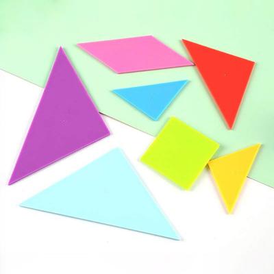 1 Set Tangram Puzzle Hands-on Ability Bright Colors Lightweight Parent-children Interactive
