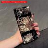 2DFlat Samsung Phone Case Leopard Eyes & Lilies Floral Design Applicable To Galaxy S22 S23 S24 S25ULTRA S26 A12 A13 A14 A15 A16