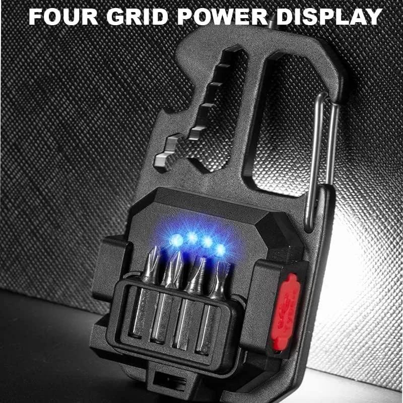 Portable Flashlight Keychain Light Mini Flashlight Multifunction Bottle Opener with 7 Modes Mini Pocket for Walking Camping