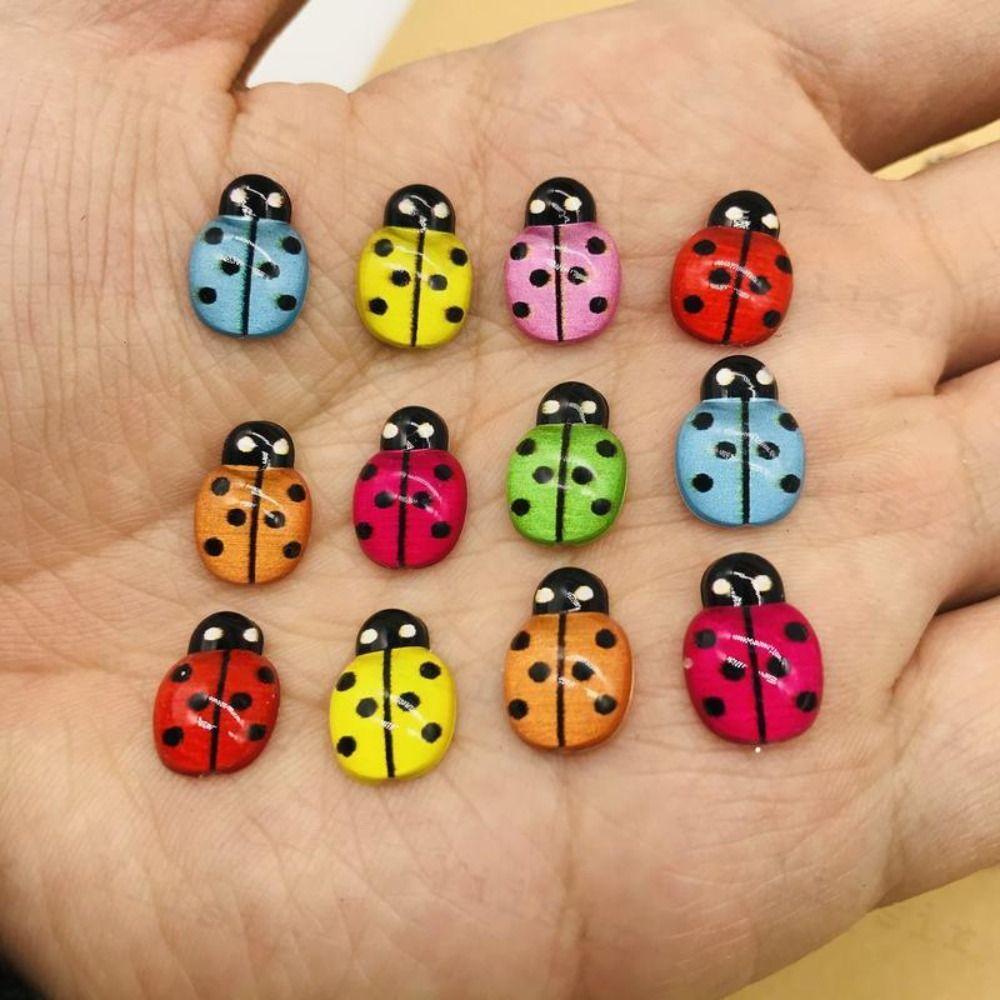50PCS Resin Beetle Flatback Cabochon Figurines  Mobile Phone Shell Decor