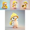 Cartoon Gelbe Ente Mit Hut Autoanhänger Mit Acryl Flache Oberfläche Design Für Auto Innenraum Dekoration