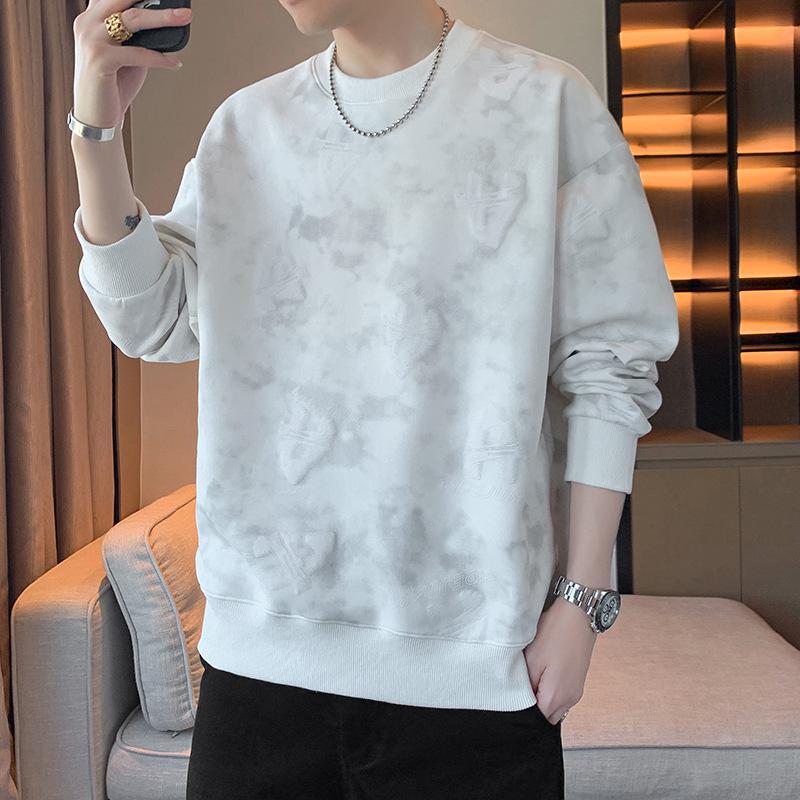 2026 Spring/Autumn Men's Casual Korean Style Round Neck Long Sleeve Hoodie