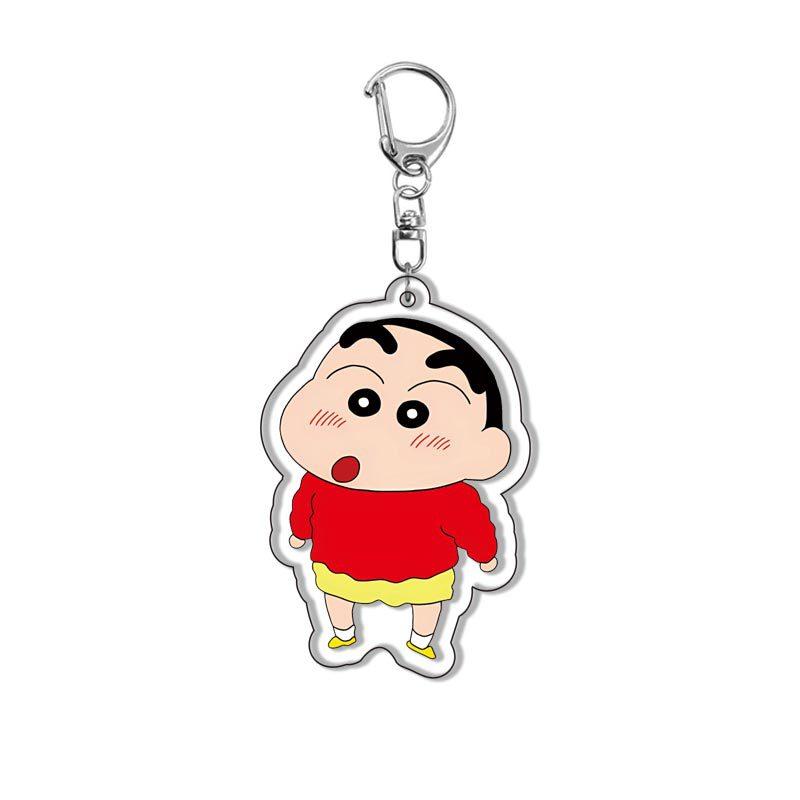 Crayon Shin-chan Acrylic Double Sided Keychain Shinnosuke Nohara Misae Nohara Cartoon Charm Anime Peripherals Cute Cartoon