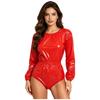 S-3XL Damen Wasserdichter Trikot-Body Langarm Elastische Taille Knopfleiste im Schritt Windelüberzug Adaptive Kleidung für besondere Bedürfnisse