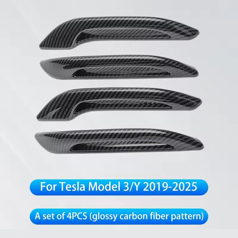 For Tesla Model Y Juniper 2025 Door Handles ABS Antifreeze Handle Stickers Patch Cover Car Modification Frost-proof Doorknob