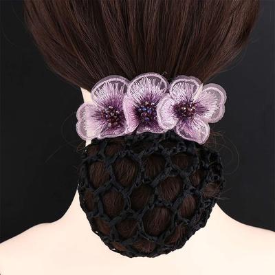 Of The Head Mesh Flower Korean Style Headdress Hair Accessories Women Hairpin Bow Bun Net Snood