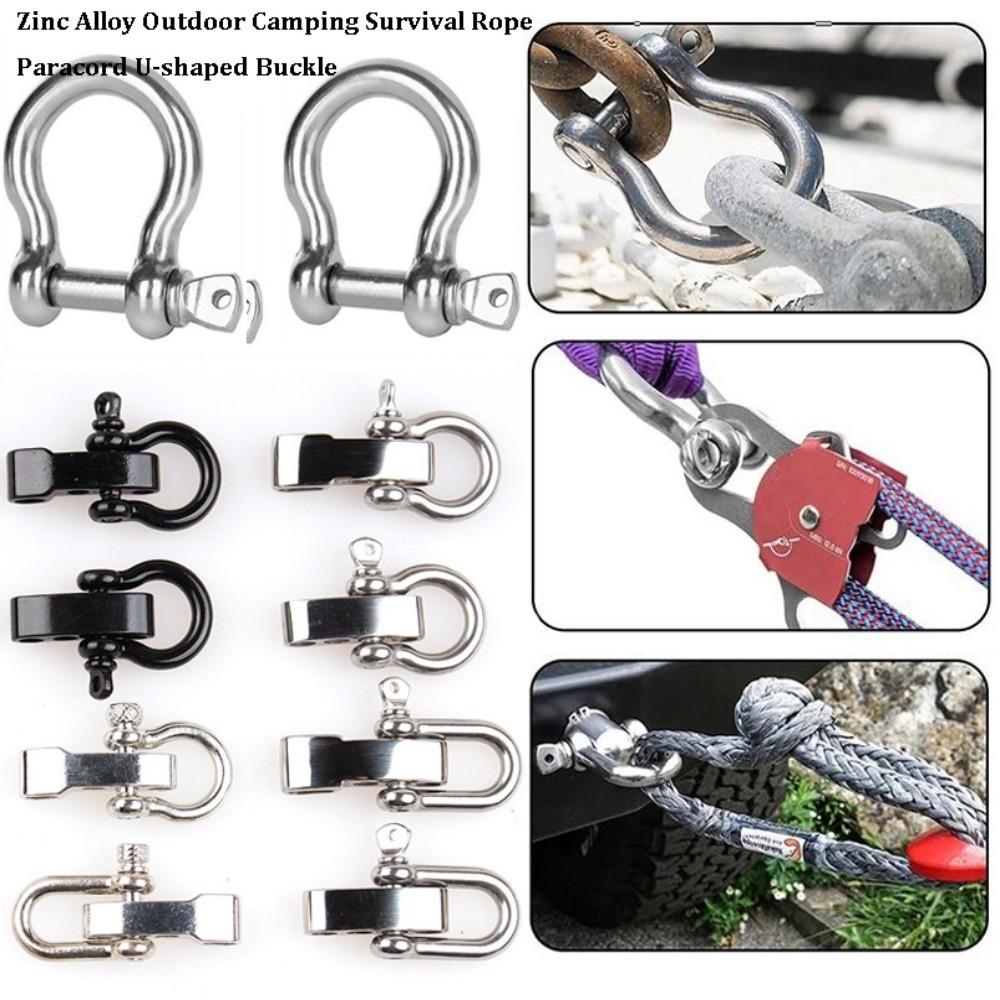 Zinc Alloy Rope Paracord Buckle Survival Bracelets O-Shaped Shackle  Outdoor Accessories