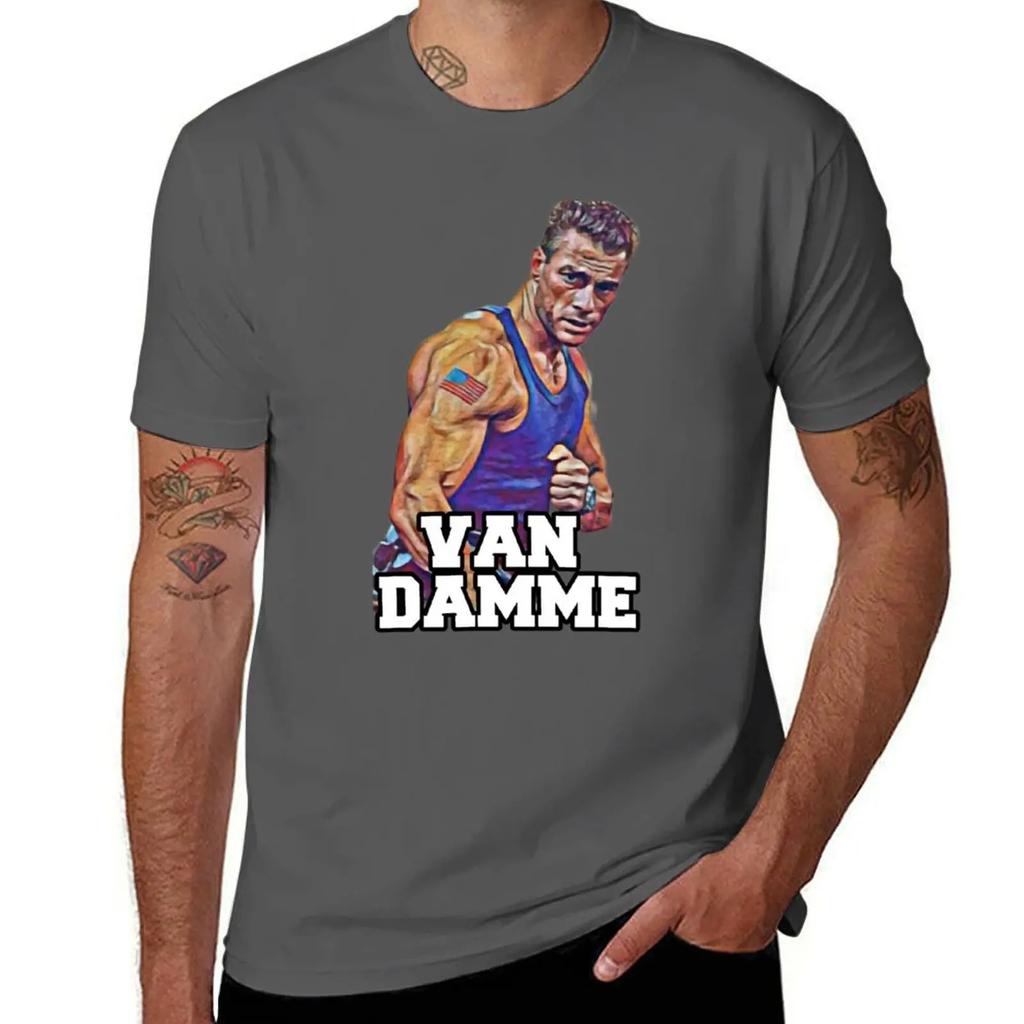 T-shirt Jean-Claude Van Damme Manica corta T-shirt oversize Cotone da uomo