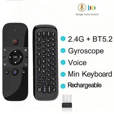 Bluetooth 5.2 Klávesnice Mini Klávesnice Dobíjecí Klávesnice s 2.4G Bezdrátovým Hlasovým Ovládáním Vzduchová Myš pro PC TV BOX Notebook