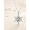 S925 Sterling Silver Snowflake Necklace for Women Versatile High-End Feel Moissanite Pendant Silver Collarbone Chain Gift