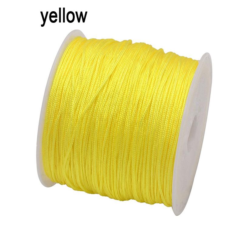Corda di seta 45M/0,8MM trecciata in nylon per Fai da te per Forniture per la creazione di gioielli Nappe Perline Artigianato intrecciato Corda di nylon satinato CS003