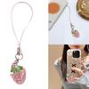 3D Fruit Pendant Keychain Strawberry Key Holder Handmade Car Key Accessory Handbag Decoration for Fashion Enthusiasts