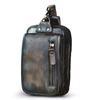 Bărbați din piele naturală de lux Design casual Vintage mic cu cârlig Bum Bag Pachet cu centură în talie Husă pentru telefon de 7 inchi