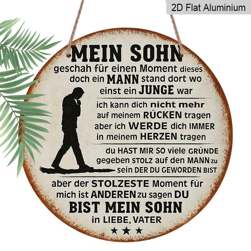 

2D Flat Father s Day Themed Aluminum Pendant, Available in Various Sizes. Featuring A Walking Male Silhouette with Inspirational Quotes, It s An 7.87×7.87inch