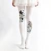 Cat Print Velvet Tights With Hip Lifting And Slimming For Casual Women