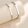 2Pcs Classic Simple Couple Bangle Adjustable Hand Bracelet Jewelry  For Women Men