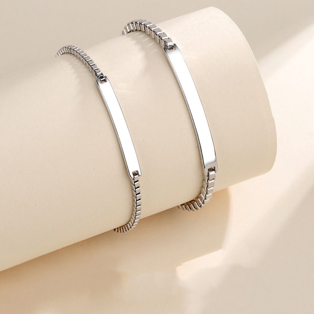 2Pcs Classic Simple Couple Bangle Adjustable Hand Bracelet Jewelry  For Women Men