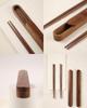BOHALUU Chopstick Case Natural Walnut Chopstick Japanese with Walnut Wooden Portable Chopstick Case Portable Cutlery Set, Wood, Chopsticks, Holder,