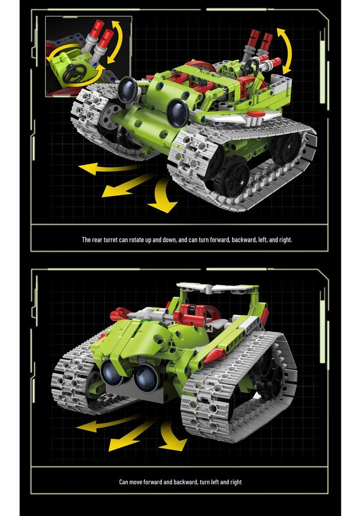 Programmable 5-in-1 Remote Control Moon Robot for Science Education, Compatible Building Blocks