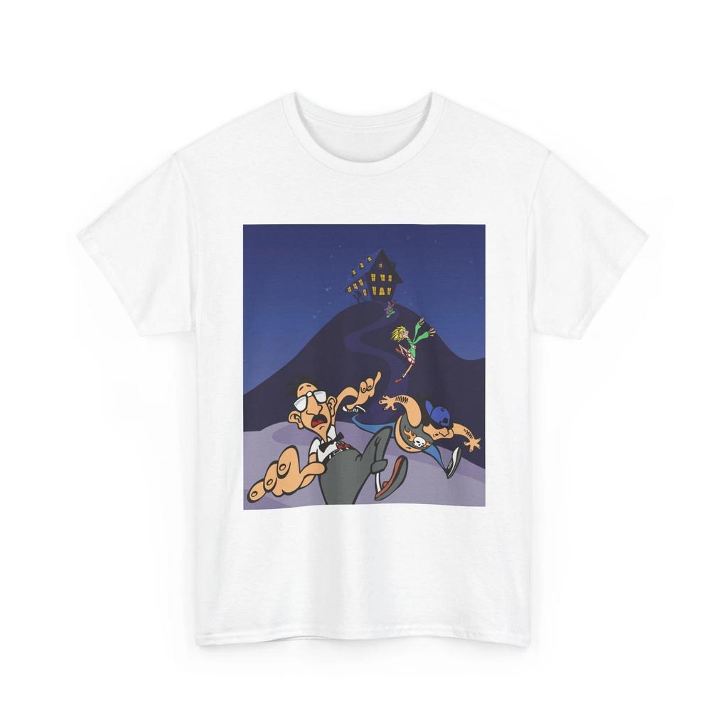 Camiseta 100% Algodón Camisetas Hombre Top Day of the Tentacle medianoche 100% algodón multicolor