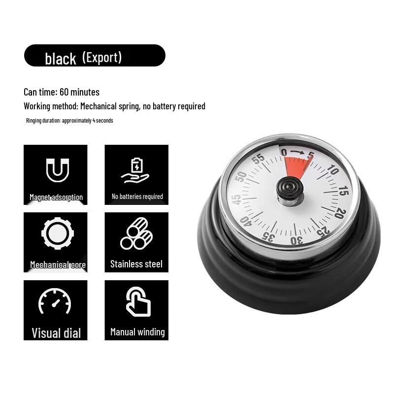 Magnetic Stainless Steel Mechanical Timer