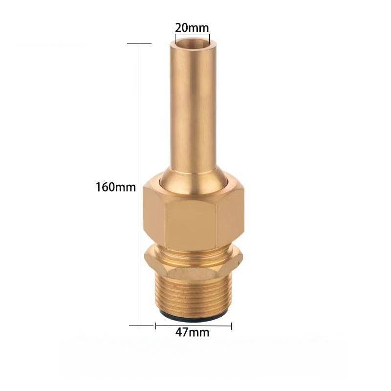 Ugello per Fontana da Giardino in Rame Pieno Regolabile Esagonale Spruzzatore d'Acqua per Decorazione del Giardino