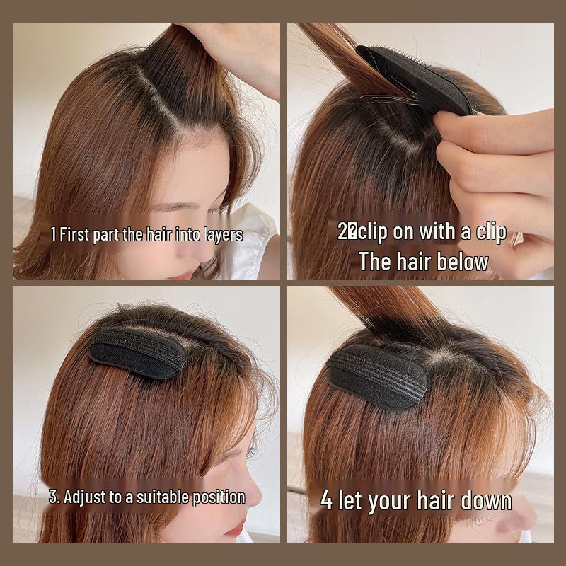 Korean Style Hair Volumizing Pad - Skull Height Enhancer & Fluffy BB Clip