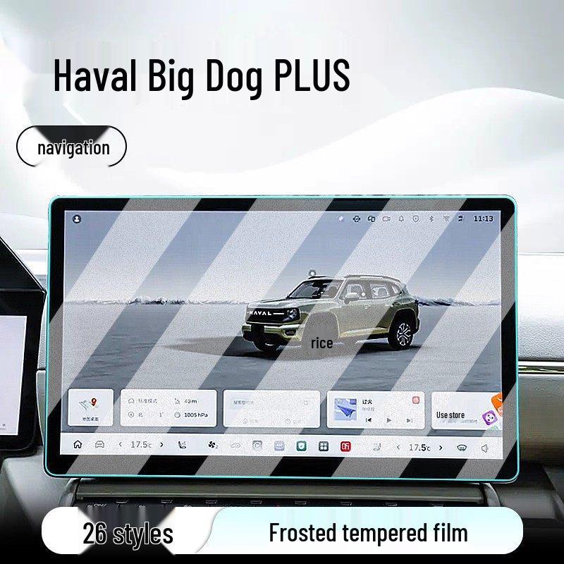 Tempered Glass Screen Protector for 26 Haval Big Dog Models' Center Console and Navigation Display