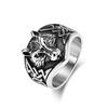 Celtic Wolf Ring Men Women Adjustable Open Band Vintage Nordic Retro Animal Jewelry