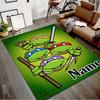 Custom TMNT Mat Personalized Name, Polyester Washable Indoor Entryway Rug, Gift for Christmas, Easter, Thanksgiving Day