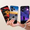 Phone Case For Tecno Pova 6 LI7 / Pova 6 Pro LI9 Casing Liquid Silicone Cartoon Dragon Funny Cat Seabeach Pattern Back Cover