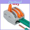Premium Quality 3 Way Reusable Spring Lever Terminal Block Electric Cable Connector Wire