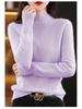 Women's Wool Sweater: Autumn/Winter Half-High Neck, Warm, Solid Color, Loose Fit, Commuter Style