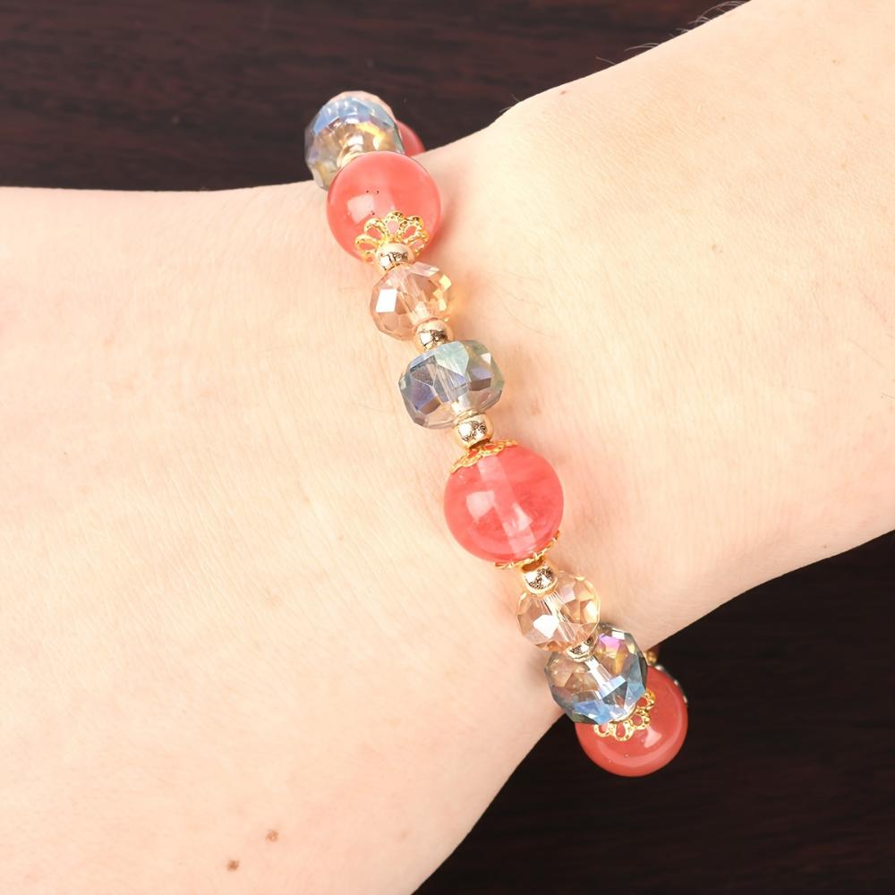 Fashion Crystal Elastic Bracelet, the Perfect Valentine's Day Jewelry Gift for Moms, Ladies, Loved Ones,friends and Family, Perfect for Everyday Wear