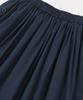 COLUMBIA UNIVERSITY All-Round Pleats Cotton Long Skirts Crown Navy