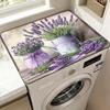 Vivid Pattern Absorbent Drain Mat Non-Slip Washing Machine Dust Cover Pad for Small Space Laundry Area Use