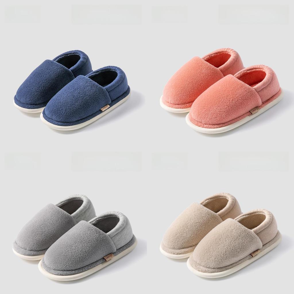 Antibacterial Cotton Slippers For Couples Winter Warm Non Slip Indoor Outdoor Comfort